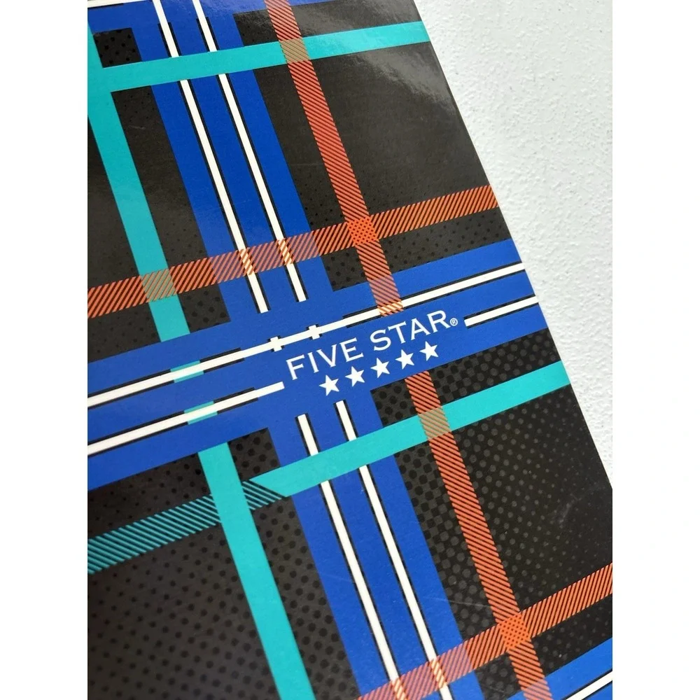 Vtg Mead Five‎ Star Pocket Paper Folder Lot Of 2 Plaid School 80s Trapper Keeper